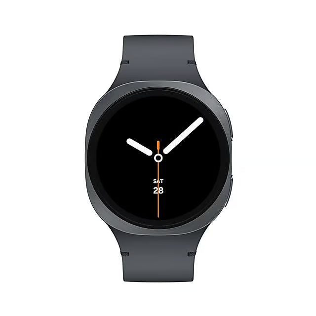 Black smartwatch on a white background