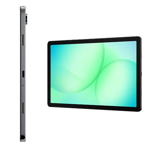 Samsung Galaxy Tab A11+ tablet shown from the side and front